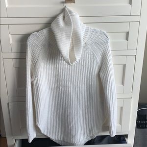 White turtleneck sweater